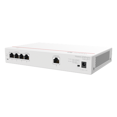 Router Multi-Servicio / 1 Puerto GE WAN / 4 Puertos GE LAN PoE+ / 802.3af/at 50 W / Switching 8 Gbps / Controlador 32 APs / 150 Clientes / Gestión Nube Gratuita