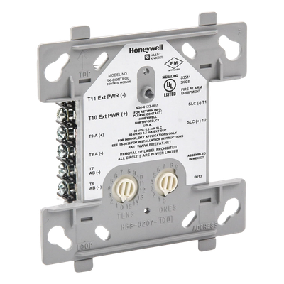 Módulo de Notificación Direccionable / SLC 2 Hilos / 99 Dispositivos por Lazo / Circuitos Clase A y B / LEDs de Estado Verde y Rojo