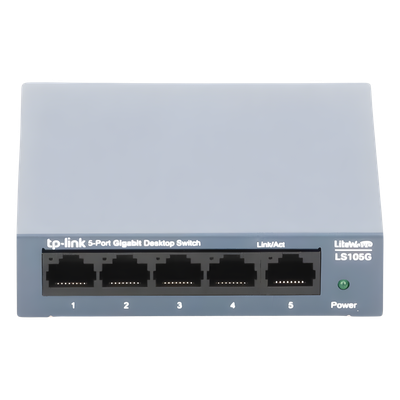 Switch de Escritorio / 5 Puertos Gigabit / 10/100/1000 Mbps / Carcasa Metálica / Auto-MDI/MDIX / Green Ethernet