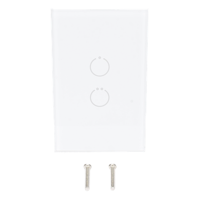 Interruptor Táctil Z-Wave Plus / 2 Botones / AC 85-260V / Frecuencia Regional 868/908/921 MHz / +3 dBm