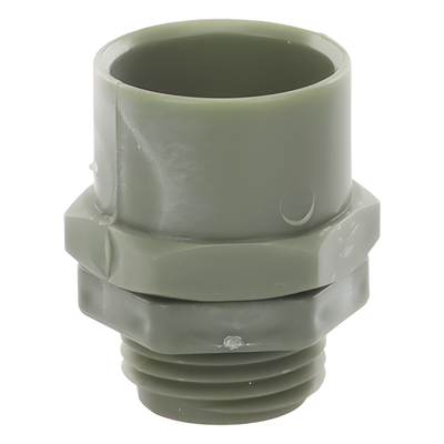 Conector Conduit PVC Ligero / 1/2" (13 mm) / Casquillo Termoformado Integrado / Autoextinguible / NMX-E-012-SCFI / NMX-E-031