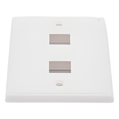Placa de Pared / 2 Puertos Keystone / Montaje Vertical / UL 94V-0 / 70 x 115 mm (2.75 x 4.52 in)