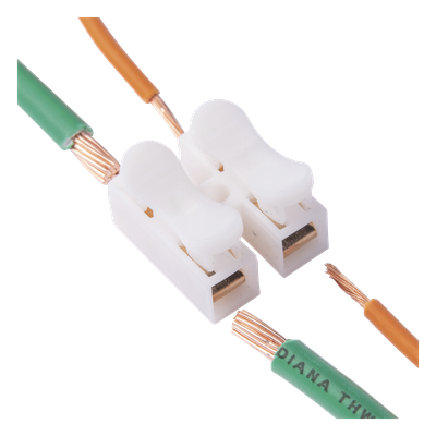 Conector Push / 2 Contactos / 250V / 10A / -40°C a 100°C / Cables 0.5-3.5 mm² / Material Antiflama