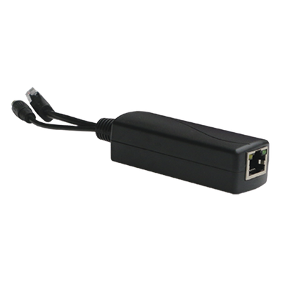 Splitter PoE / Entrada 802.3af/at 30W / Salida 12 Vcc 2A / Puerto 10/100 Mbps / Protección 6 kV / -40 a 80°C