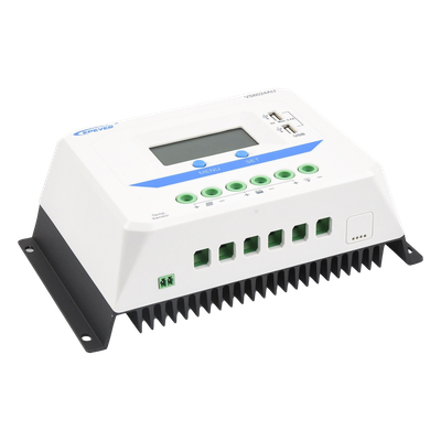 Controlador Solar PWM / 60A / 12/24V Auto / Doble USB / Pantalla LCD / VOC 50V / Tierra Positivo Común / Entrada 9V-32V