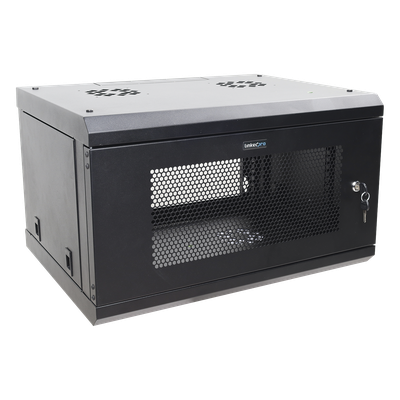 Gabinete de Pared / 6U / 19'' / 455 mm Profundidad / 80 kg Carga / Acero Reforzado / 1.49 ft Alto