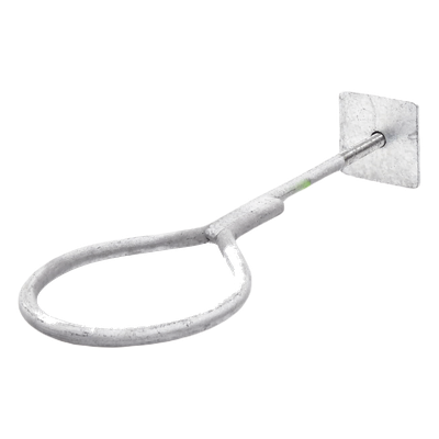 Ancla con Aro / Varilla 1/2" / 40 cm (15.7 in) / Galvanizado por Inmersión / Pared o Losa