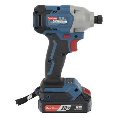 Atornillador de Impacto Inalámbrico / 20V / Brushless / 1/4 in Hexagonal / 90-180 Nm / 2 Velocidades 0-2000 rpm / 1.6 kg