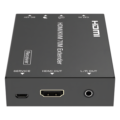 Extensor HDMI con KVM / 4K2K@60Hz / 4:4:4 / 18 Gbps / 70 m (229.7 ft) / HDR / PoC Bidireccional / USB 1.1 / Audio 3.5mm