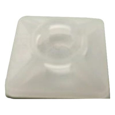 Base Autoadherible para Cinchos / 19x19 mm / Nylon Resistente / Temperatura -10°C a 50°C / Paquete 100 Piezas / Orificio Central para Tornillo