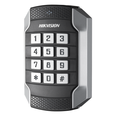 Lector de Tarjetas MIFARE y Contraseñas / Wiegand W26-W34 / RS-485 / IP65 / IK10 / Operación -20 a 65°C / LED de Estado