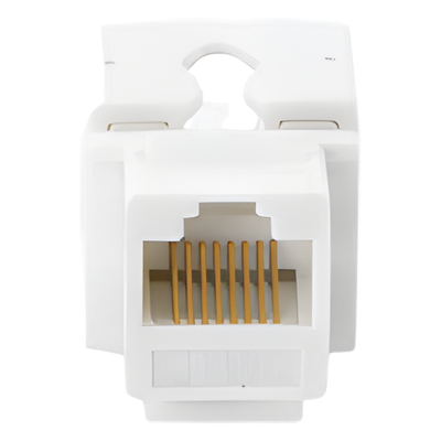 Módulo Jack Keystone / Cat5e / Terminación 110 / RJ45 / 1 Puerto / 90° / T568A-B / Blanco