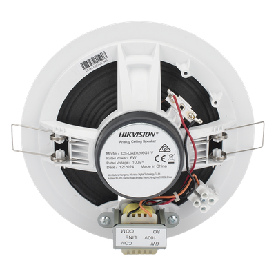 Altavoz de Plafón / 6 Watts / Línea 100 V / Rejilla Metálica / 96 dB / Interior