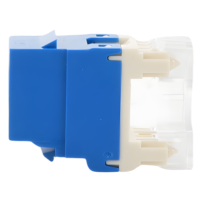 Jack Keystone RJ45 / Categoría 6 / Terminación 110 de Impacto / UTP 8P8C / 22-26 AWG / Azul