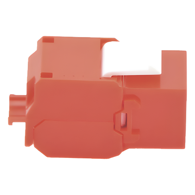 Módulo Jack Keystone / Cat6 / Toolless / Terminación 180° / 1 Puerto / Sin Blindaje / Color Rojo