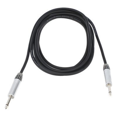 Cable de Audio / Conectores 1/4 in Mono / Triple Blindaje / Cobre Puro / 3 m (9.8 ft) / Carcasa Cromada