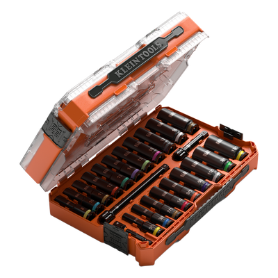 Juego de Dados de Impacto Profundos / Drive 3/8" / SAE y Métrico / 23 Piezas / Adaptadores Multi-Propósito / Estuche Modular