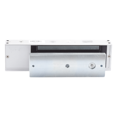 Chapa Magnética Electromagnética / 1200 lbs (544.3 kg) / Doble Voltaje 12/24 VCC / Sensor de Placa / LED Indicador / Interior