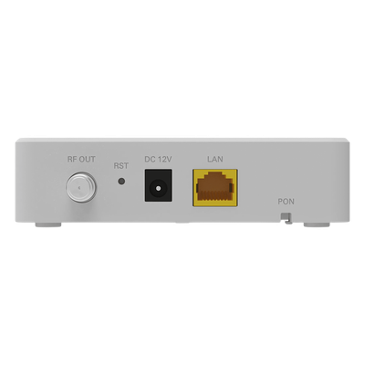 ONU Bridge / Dual GPON-EPON / 1x SC/APC PON / 1x LAN Gigabit / 1x CATV / Triple Play / 130x100x30 mm (5.1x3.9x1.2 in)