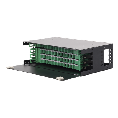 Distribuidor de Fibra Óptica / 19" (48.26 cm) / 3U / 48 Fibras / Bandejas Deslizables / 4 Entradas / Cable hasta 16 mm