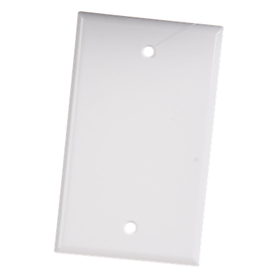 Placa de Pared Ciega / Vertical Plano / 70 x 115 mm (2.75" x 4.52") / UL 94V-0 / Blanco