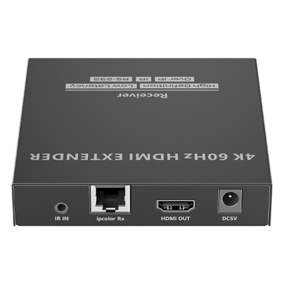 Receptor HDMI IP / 4K UHD @60Hz / 18 Gbps / Cat 6/6a/7 hasta 120 m (393.7 ft) / HDCP 2.2 / IR 20-60 kHz