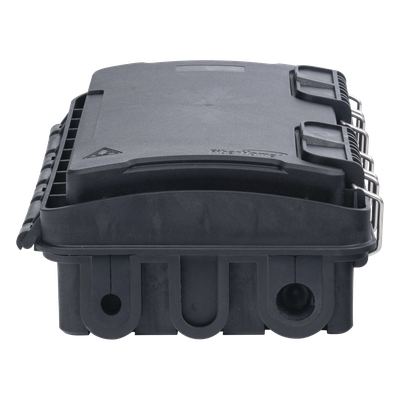 Caja de Distribución de Fibra Óptica / 96 Empalmes / IP65 Exterior / 4 Charolas / Polipropileno + Fibra de Vidrio UV / 2 Entradas 8-20mm y 5-16mm