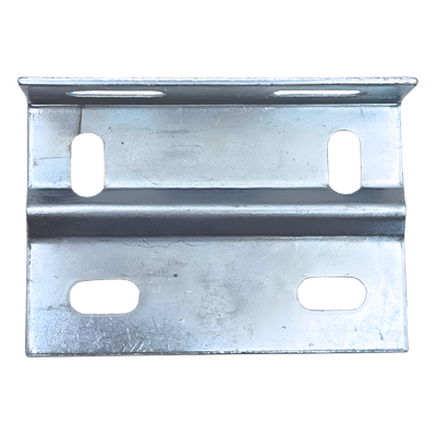Placa Salida a Tubo / Acabado Electro Zinc / Compatible 1/2' a 2' / Abrazadera Tipo U