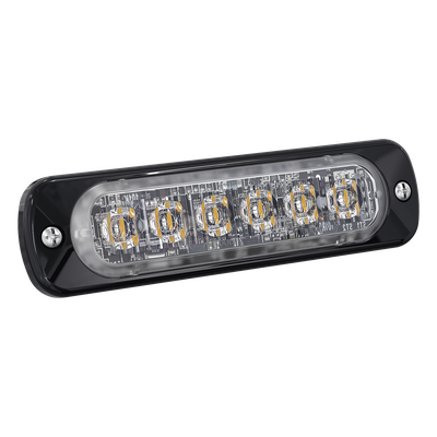 Luz Auxiliar LED / 6 LED / Rojo / Perfil Ultra Bajo 9 mm (0.35 in) / SAE J595 Clase 1 / ECE R65 / IPX7