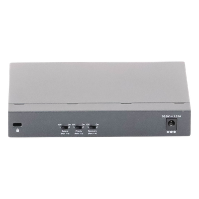 Switch PoE no administrable / 6 puertos 10/100 Mbps / 4 puertos PoE 802.3af/at / Presupuesto 67 W / Extensor hasta 250 m (820 ft) / Prioridad video