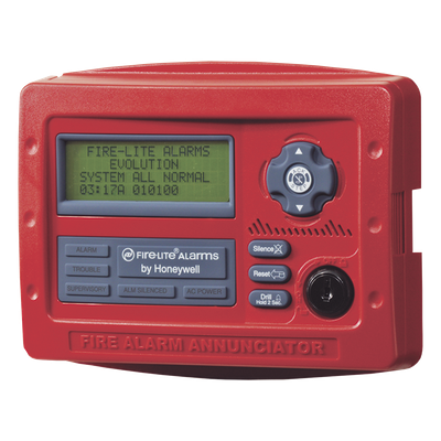 Anunciador Remoto LCD / 80 Caracteres Retroiluminados / Interfaz ANN-Bus 2 Hilos / Hasta 8 Unidades por Panel / Alcance 1,800 m (5,905.5 ft) / Certificado UL 864
