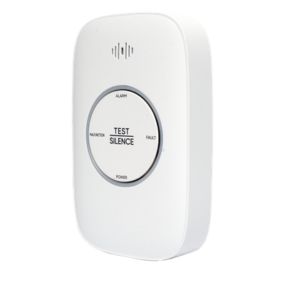Detector de Gas Natural / CH4 Metano / Rango 0-25% LEL / Alarma 70-115 dB a 1 m / Salida para Válvula y Ventilador / IP30
