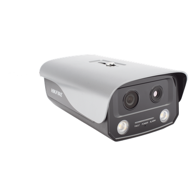 Cámara IP de Detección Térmica de Incendios / Doble Lente 4 MP Óptico + 1 MP Térmico / Rango 0 a 400 °C / Precisión ±2 °C / IP66 / WDR 120 dB