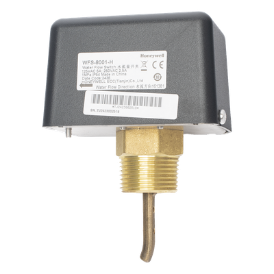 Interruptor de Flujo de Agua / Salida SPDT / Paleta de Acero Inoxidable / Presión 1 MPa (10 bar) / IP54 / Temperatura -20°C a 110°C