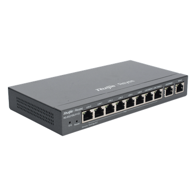 Router Balanceador SD-WAN / 10 Puertos Gigabit / PoE+ 110W / 4 ISP / 1 Gbps / 200 Clientes