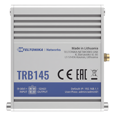 Gateway Industrial LTE Cat 1 / RS485 / 10 Mbps / Aluminio / DIN Rail / Ambientes Extremos