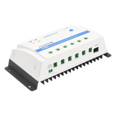 Controlador de Carga Solar PWM / 30 A / 12/24 VCC Auto / RS-485 / Baterías Gel-AGM-Selladas / Parámetros Configurables