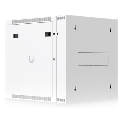 Gabinete Rack de Pared / 12U / 600 x 703 mm (23.6 x 27.7") / Puerta Frontal Vidrio Templado / Puerta Trasera Abatible / Paneles Laterales con Llave