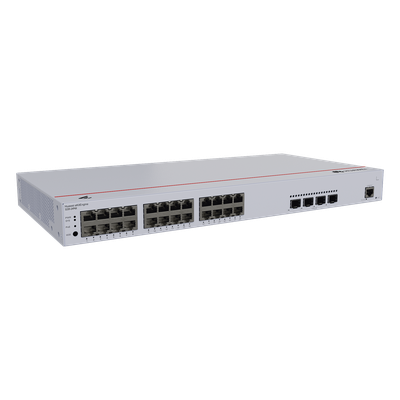 Switch Administrable Capa 2 / 24 Puertos PoE+ Gigabit / 4 Puertos SFP+/SFP 10G / PoE Perpetuo / 400 W PoE / 128 Gbps / 95 Mpps