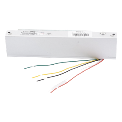 Chapa Magnética Electromagnética / 350 lbs (158.8 kg) / LED Estado / 12/24 VCC / Sensor NO/COM / Interior