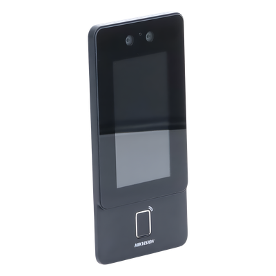Terminal de Control de Acceso / Reconocimiento Facial 2 MP / Lector MIFARE 13.56 MHz / Pantalla Táctil 4.3" / PoE y Wi-Fi / IP65 / 1,500 Rostros / 3,000 Huellas / SIP