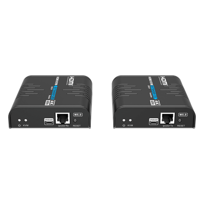 Extensor KVM HDMI / 4K 60 Hz / 120 m (393.7 ft) con CAT6 / 18 Gbps / HDCP 2.2 / Latencia 120-170 ms / IPColor Stream / Matriz 256x256