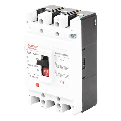 Protector Térmico Trifásico / 63A / 690V CA / 3P / Capacidad de Ruptura 125A / -5°C a +40°C