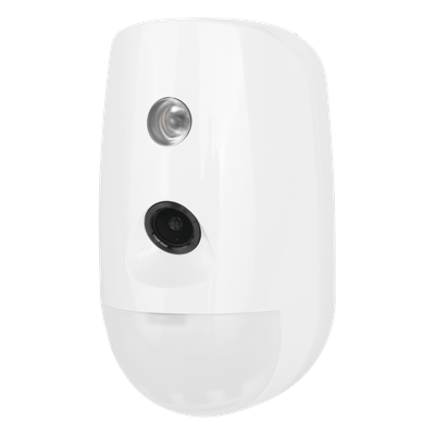 Detector PIR con Cámara Integrada / Full HD 1080p / Detección 12 m (39.4 ft) / Ángulo 85.9° / Inmunidad Mascotas 30 kg / Bus Híbrido