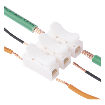 Conector Push / 3 Contactos / 250V 10A / -40°C a 100°C / Cables 0.5 a 3.5 mm² / Material Antiflama