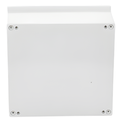 Gabinete de Poliéster IP65 / 400 x 400 x 200 mm / Carga 25 kg / Placa Trasera 307 x 386 mm / Cerradura con Llave / Uso en Intemperie