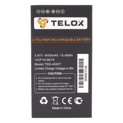 Batería Li-Ion / 4000 mAh / 3.8 VCC / 13.68 Wh / Carga 4.35 VCC