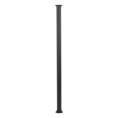 Poste Seccionado para Videovigilancia / 6 m (19.7 ft) / 3 Secciones / Base 140 mm / Espesor 3 mm / Brazo PTZ 500 mm / IP con Sellos / Color Negro