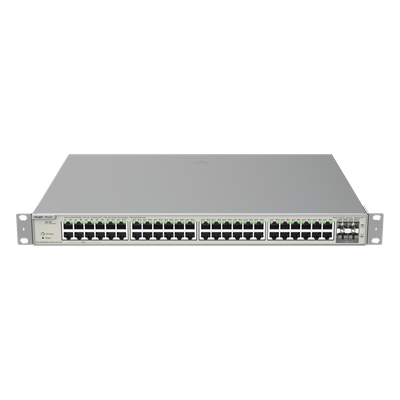 Switch Administrable Capa 3 / 48 Puertos Gigabit PoE+ / 4 SFP+ 10Gb / 176 Gb/s / 740W PoE / Protección 6 kV