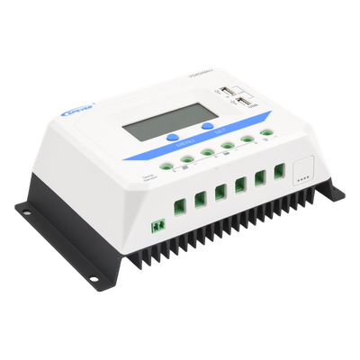 Controlador Solar de Carga PWM / 12/24/36/48 V Auto / 45 A / 96 V PV / Display LCD / USB 2.4 A / -25°C a 55°C